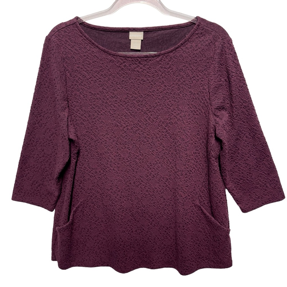 Chico's 2 Jacquard Knitted Sweater Top